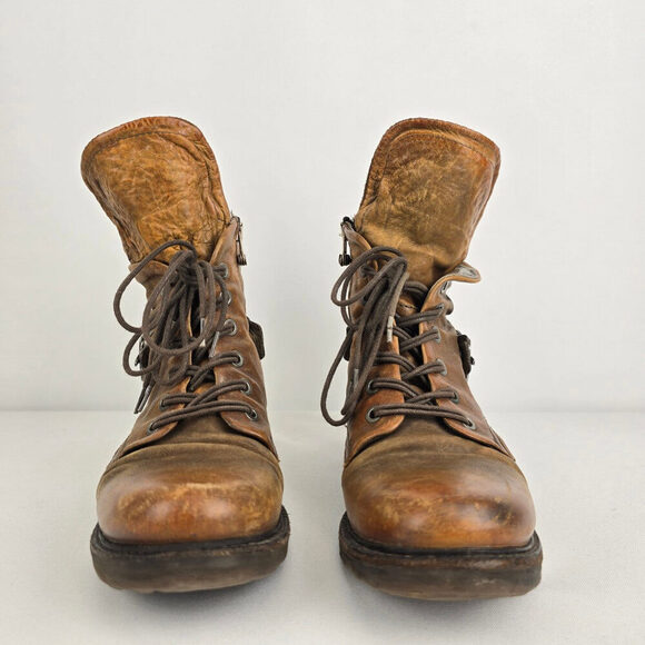 AS98 Brown Leather Strappy Ankle Boots Size 6 - Picture 3 of 12